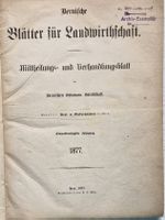 Bernische Blätter für Landwirthschaft (Jahrgangsbd. 1877)