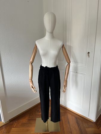 Elegant Black Summer Trousers - Size M