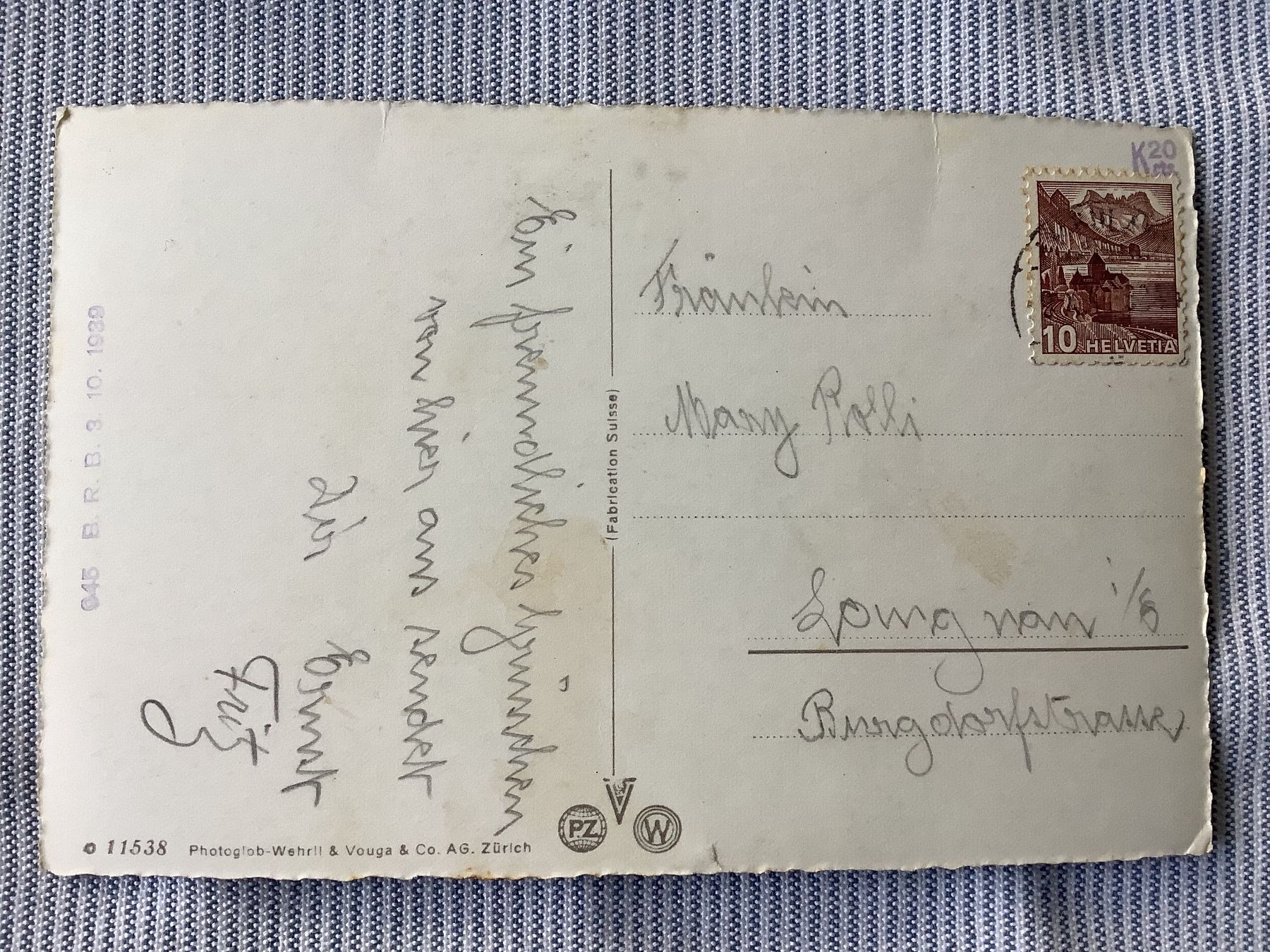 Cartoline postali: Glarus - gelaufen 1940 – Usato da Bassersdorf venduto da F-104fan 1