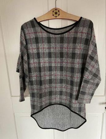 Karierter Longshirt-Pullover Grösse M