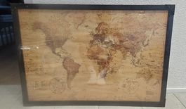 GB Eye Weltkarte Antique Style 91,5 × 61 cm – gerahmt – neu 