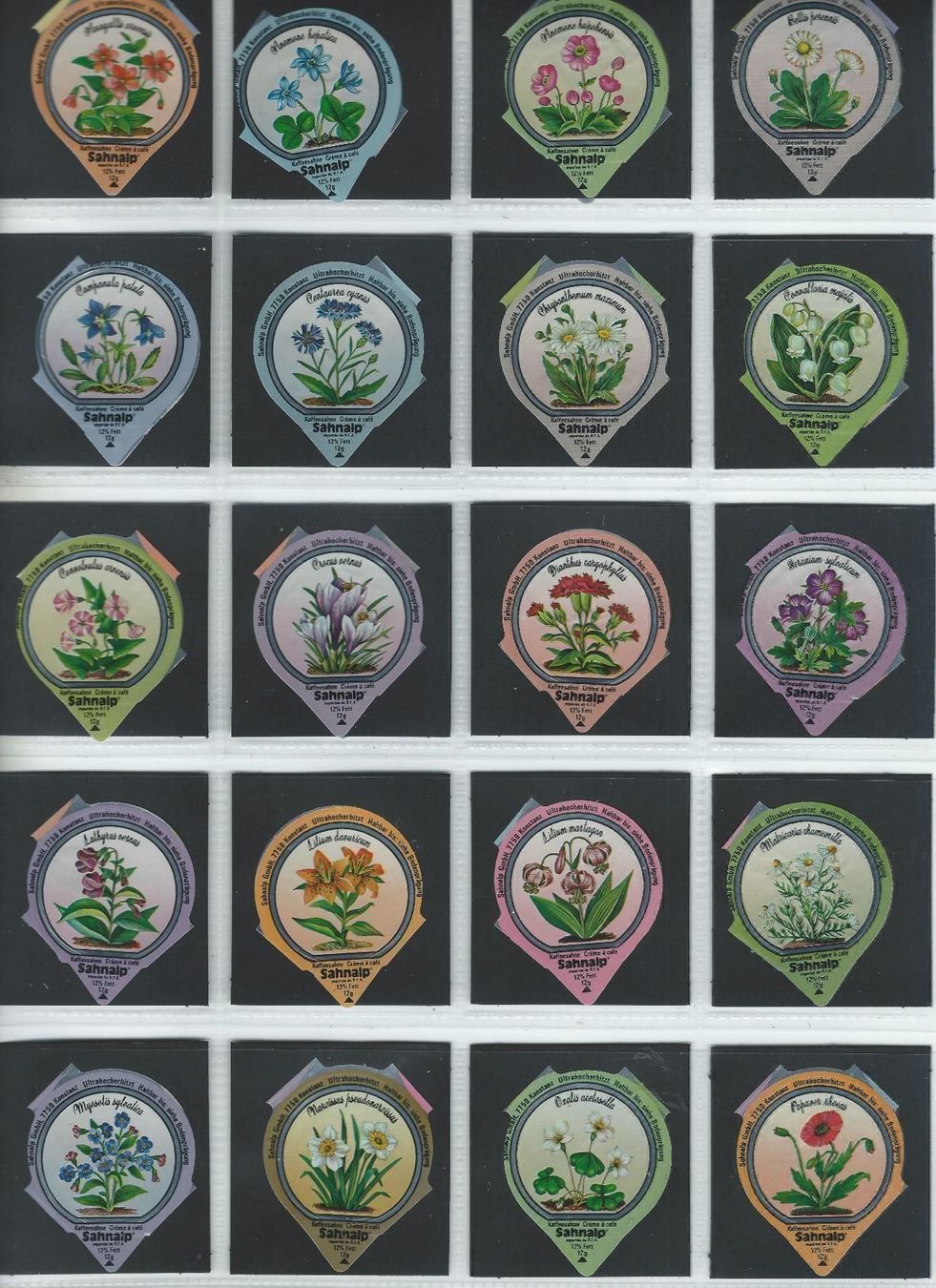 Coperchi dei cremini per caffè: KRD Wald- und Wiesenblumen 1985  33E – Usato da Hochdorf venduto da Teger02