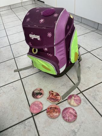 Ergobag Schulrucksack Set mit Kletties -Prinzessin Motiven