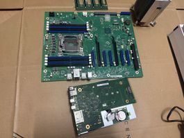 Fujitsu Mainboard D3488-A3 mit Kuehler und  Frontpanel