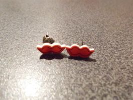 Ohrstecker Lippen, orange