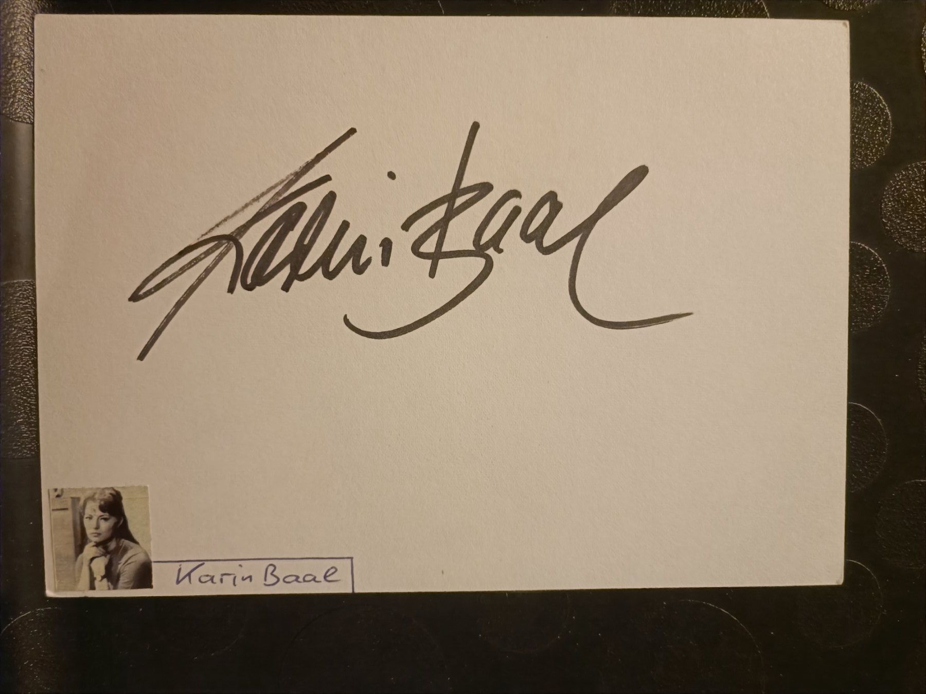 Autogramme: Karin Baal - †2024 - handsigniert 1983 – Gebraucht aus Menziken von Artographs