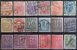 Deutsches Reich Dienst ex. Kat. 27-76 **/gest. 1920/23 Kat.