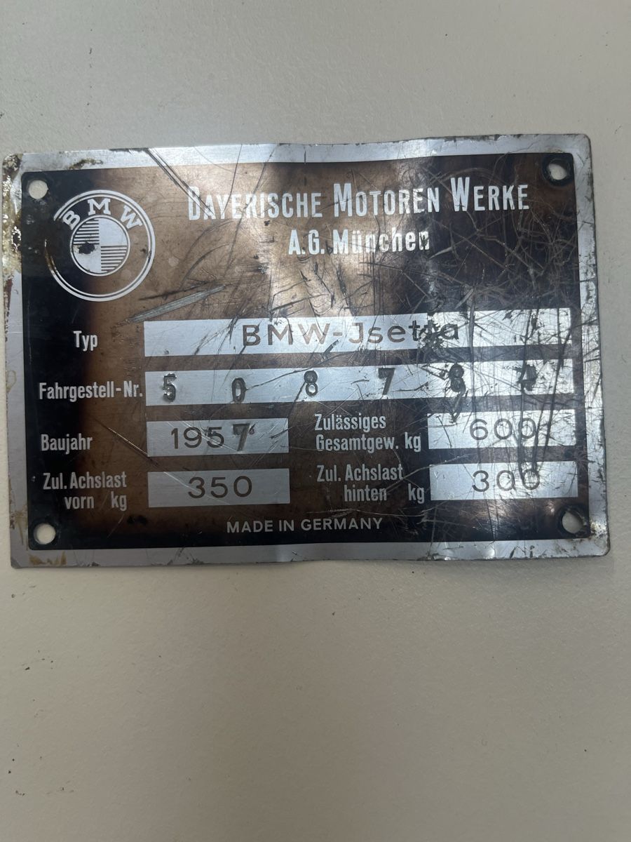 BMW Autos: BMW Jsetta  1957 – Gebraucht aus Hedingen von Walo1315