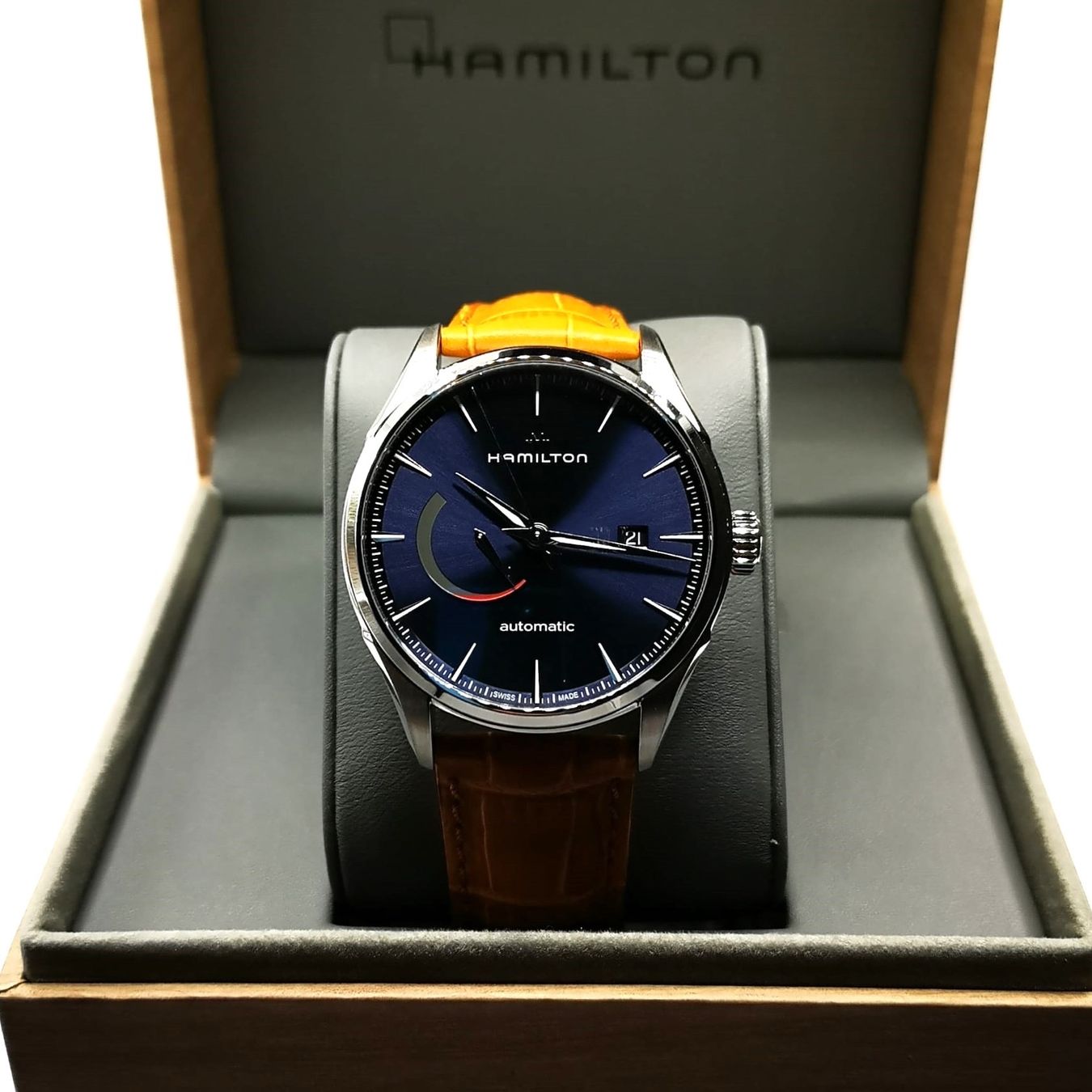 Hamilton Uhren: Montre Hamilton Jazzmaster Power Reserve neuve – Neu und originalverpackt aus Lausanne von DuGoutetdesCouleurs 3