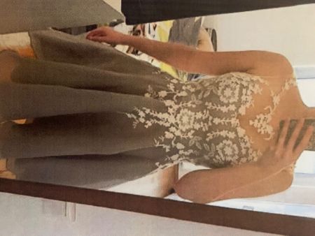 edressit Festkleid Abendkleid mit Tattoo Spitze Grösse M /38