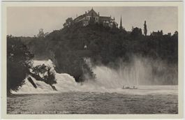SH 14 Foto-AK Rheinfall und Schloss Laufen Roter Zusatz-o