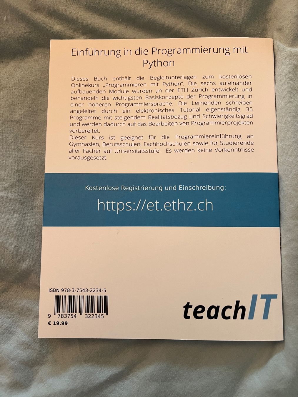Libri: Einführung Programmierung mit Python – Nuovo (secondo la descrizione) da Zürich venduto da liv_5zqt 1