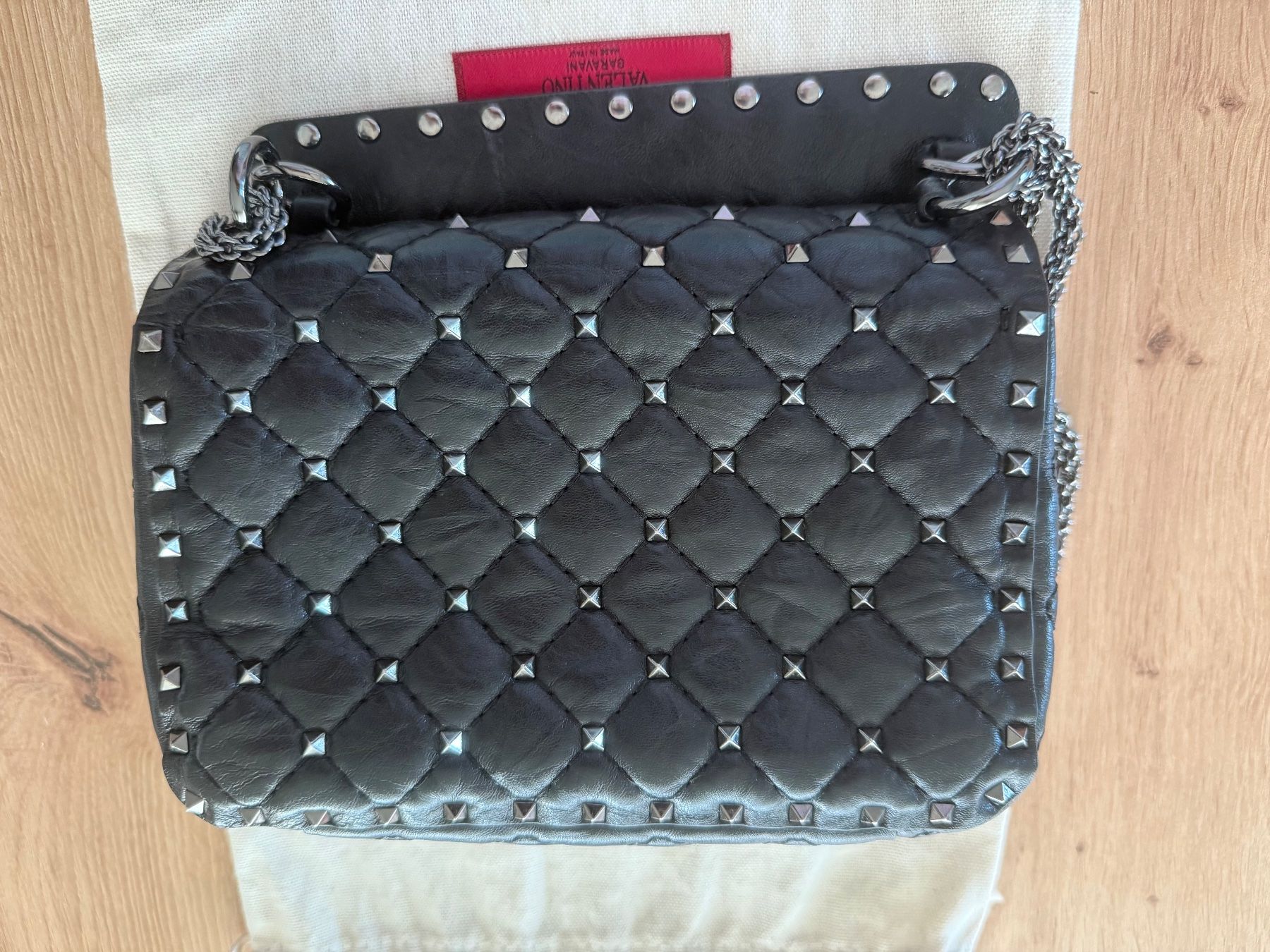 Valentino Borse da donna: Valentino Garavani Rockstud Spike Mini, schwarzes Leder – Usato da Zug venduto da dan_l757 2