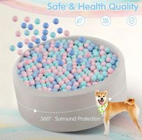 Bällebad /Ball Pit 90cm grau,weich,rund,ohne Bälle,NEU ovp