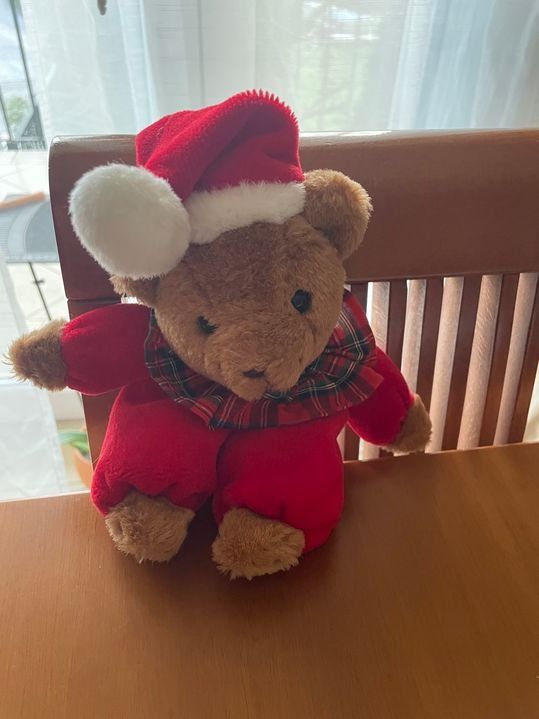 Statuette: Plüsch Teddy Bär Samichlaus Santa Klaus ca. 20cm – Usato da Bergdietikon venduto da antovale