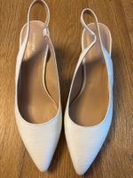 Graceland Slingback Pumps Weiss Kroko-Optik Gr. 39