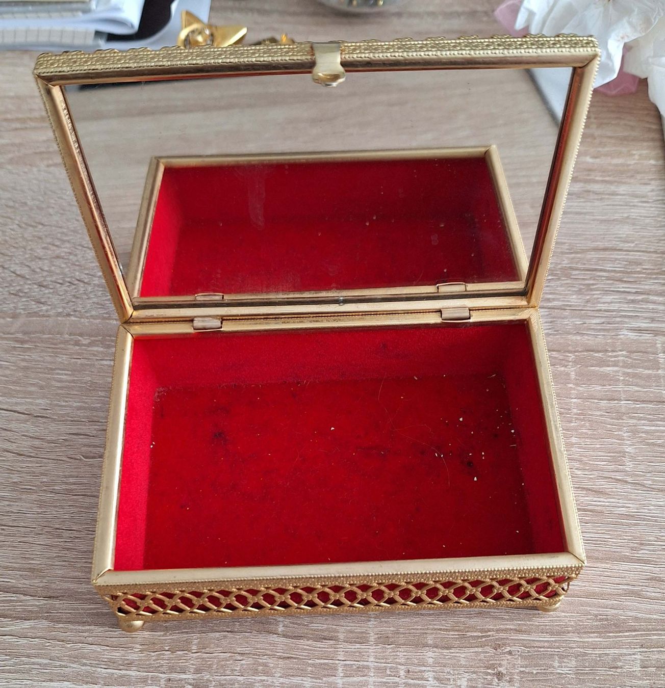 Dosen: Schmuckschatulle / Schmuckkästchen mit Rosenmuster (2D) – Gebraucht aus Niederrohrdorf von Papillon_47 1