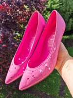 SCHUHE PUMPS GABOR QUEENY 5,5 38 38,5 ROSA CUT OUTS SANDALE