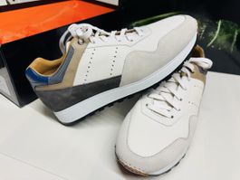 Baskets Homme Magnanni T45 Cuir Blanc/Bleu NEUVES!