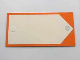Jalon Wegweiser Tafel orange mit Reflektor