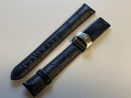 HIRSCH Uhrenarmband mit Faltschliesse aus Leder 18mm