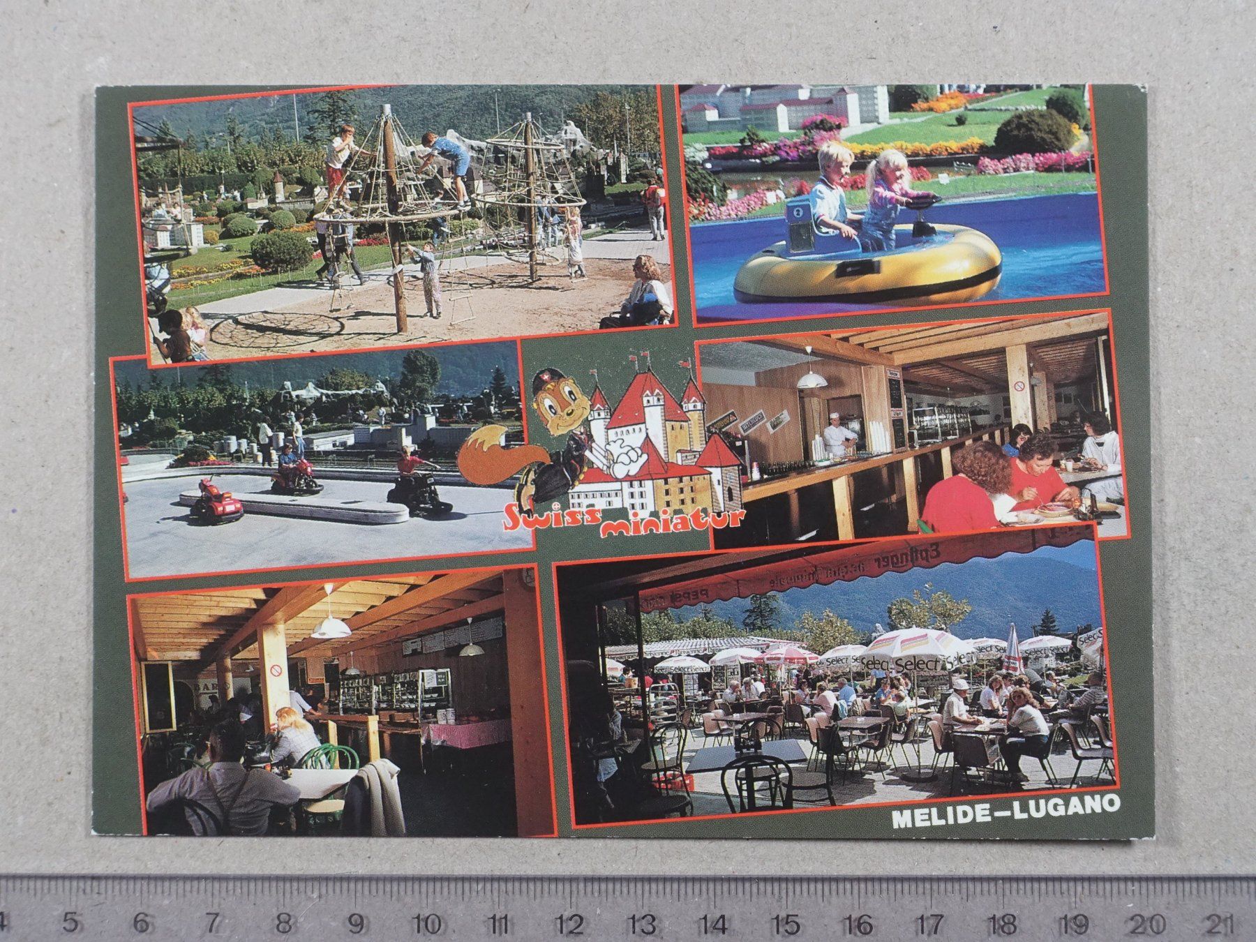 Cartoline postali: Swissminiatur, Melide -  Lugano – Usato da Lenzburg venduto da fh1