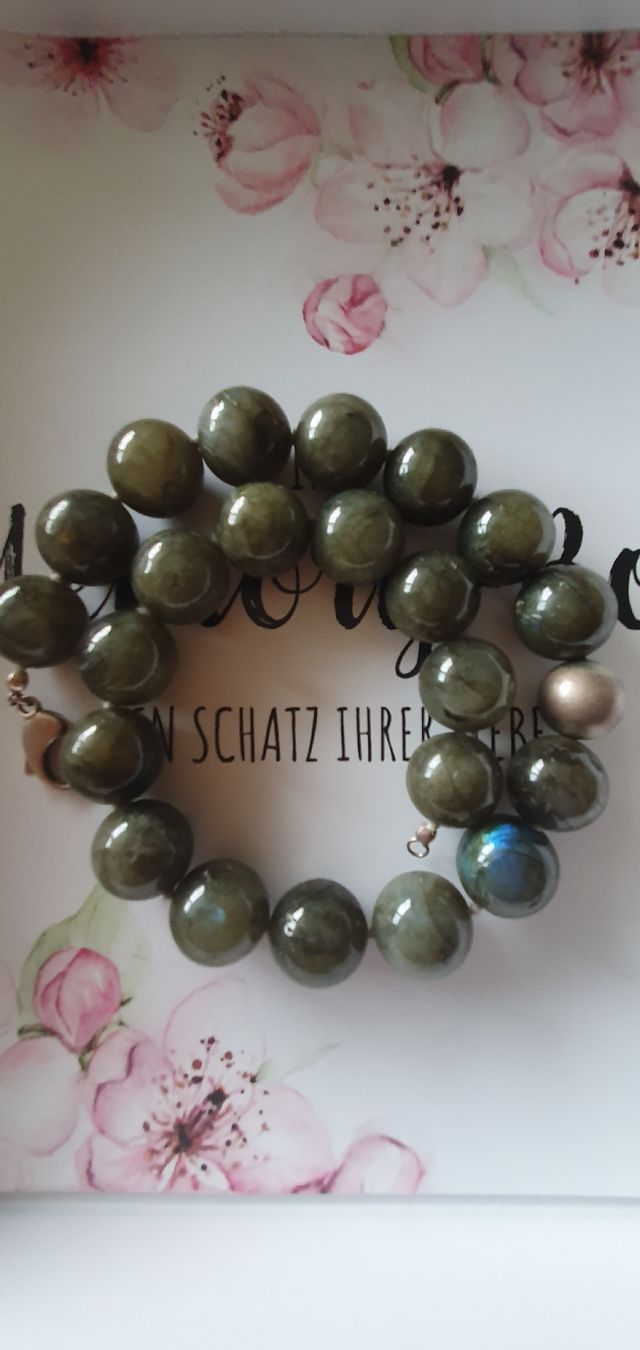 Catenine: Gross und Elegant Labradorit Kette mit Silber – Usato da Benglen venduto da Meercat3 1
