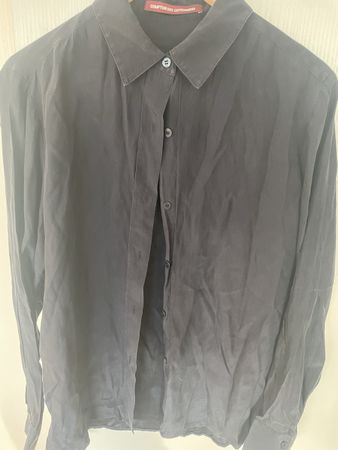 Seidenbluse Comptoir des Cotonniers Gr. 42 dunkelblau