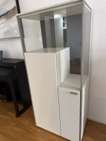Modern Display Cabinet - Glass & White - Excellent Condition
