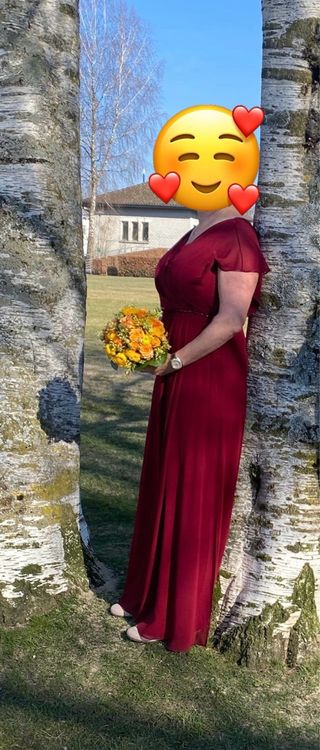 Vestiti: Elegantes Abendkleid, Gr. 44, Bordeauxrot, Festlich – Usato da Einsiedeln venduto da ramafu