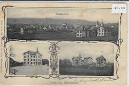 Gruss aus Bassersdorf - Schulhaus, Totalansicht