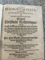 Antike Bibel: Weissen Festpredigen 1697