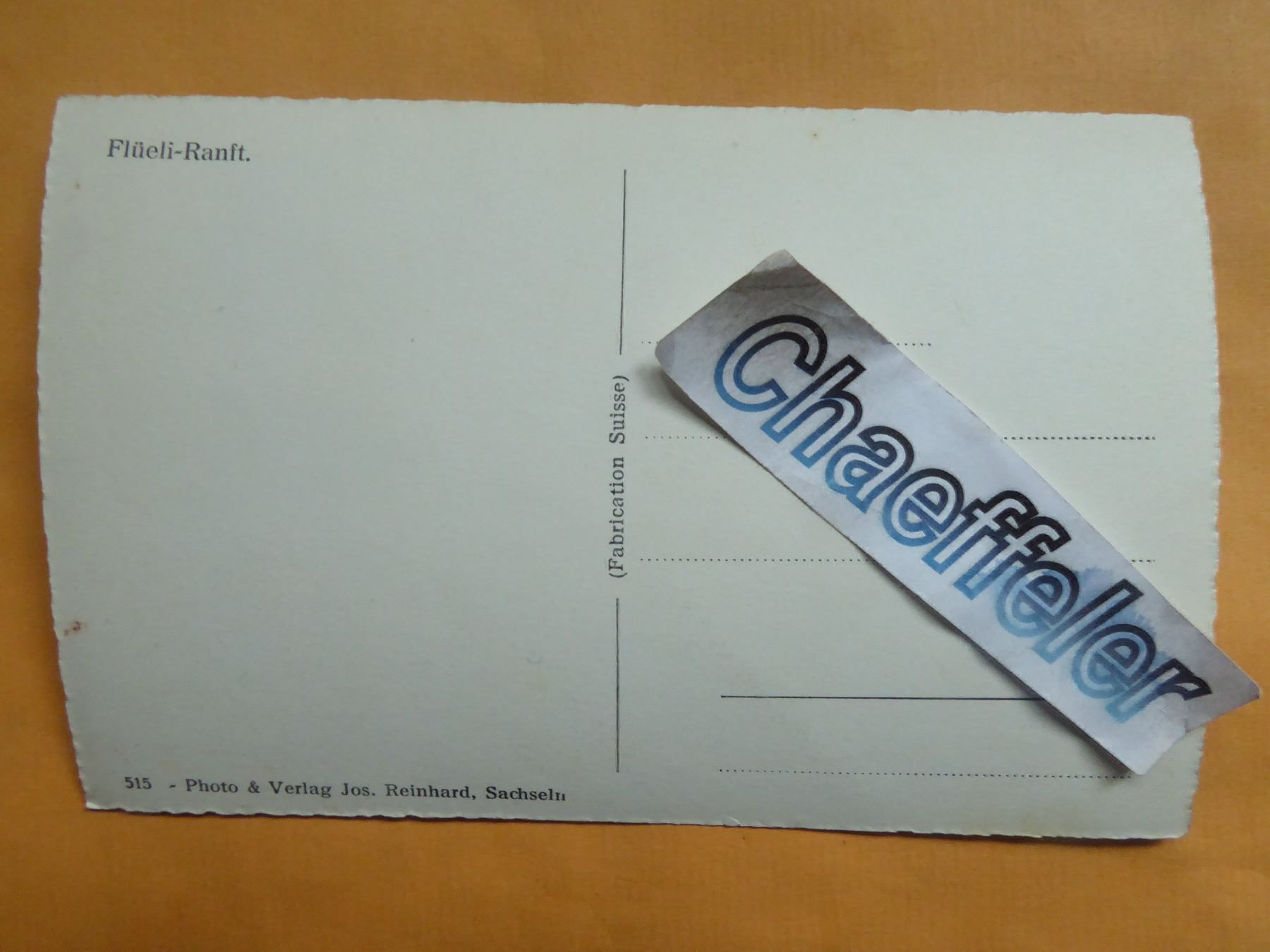 Cartoline postali: Flüeli - Ranft – Nuovo (secondo la descrizione) da Zürich venduto da Chaeffeler 1