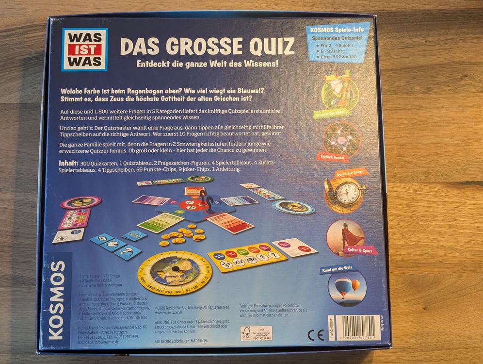 Kosmos Willi wills wissen Gioco Quiz Animali Bambini 4002051680534