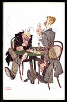 sign. Franz Wacik: Zwei ins Schachspiel 