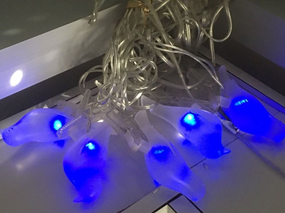 IKEA Skina Vögel Lichterkette blau innen aussen Ola Comprare