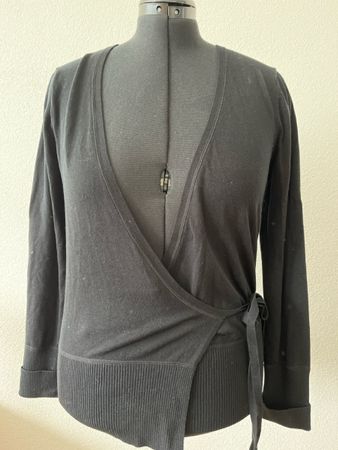 Schwarze Strickjacke / Wickeljacke, Grösse XL, Top Zustand!