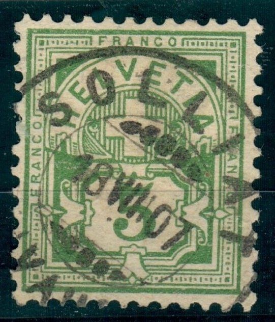Tutti i francobolli: CH - Ziffermuster - SBK Nr. 82 - Sollitat VD – Usato da Rombach venduto da VENTIS-Auktionen