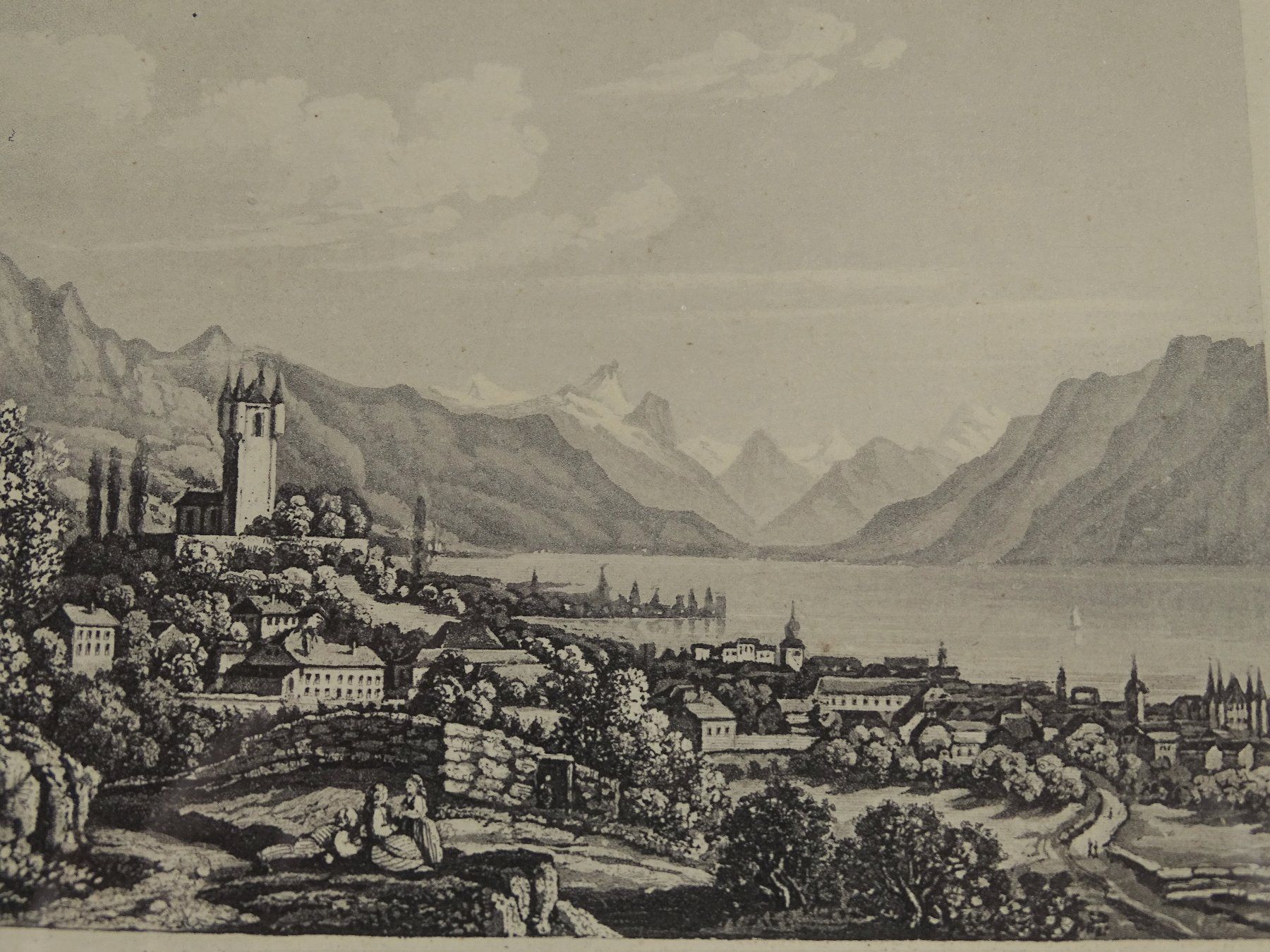 Gravures: VEVEY, VAUD, AQUATINTA, UM 1850 – D'occasion à Grüningen par Kartensammler 2