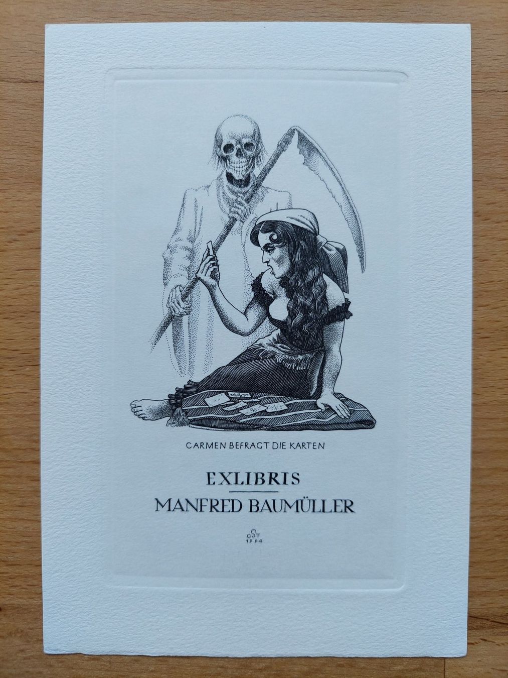Stiche: Exlibris Gerhard Stauf - Original Kupferstich Tod – Gebraucht aus Obfelden von Exlibris-Art
