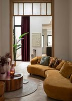 Extravagantes, bequemes Modulsofa JL, curved, goldgelb | TOP