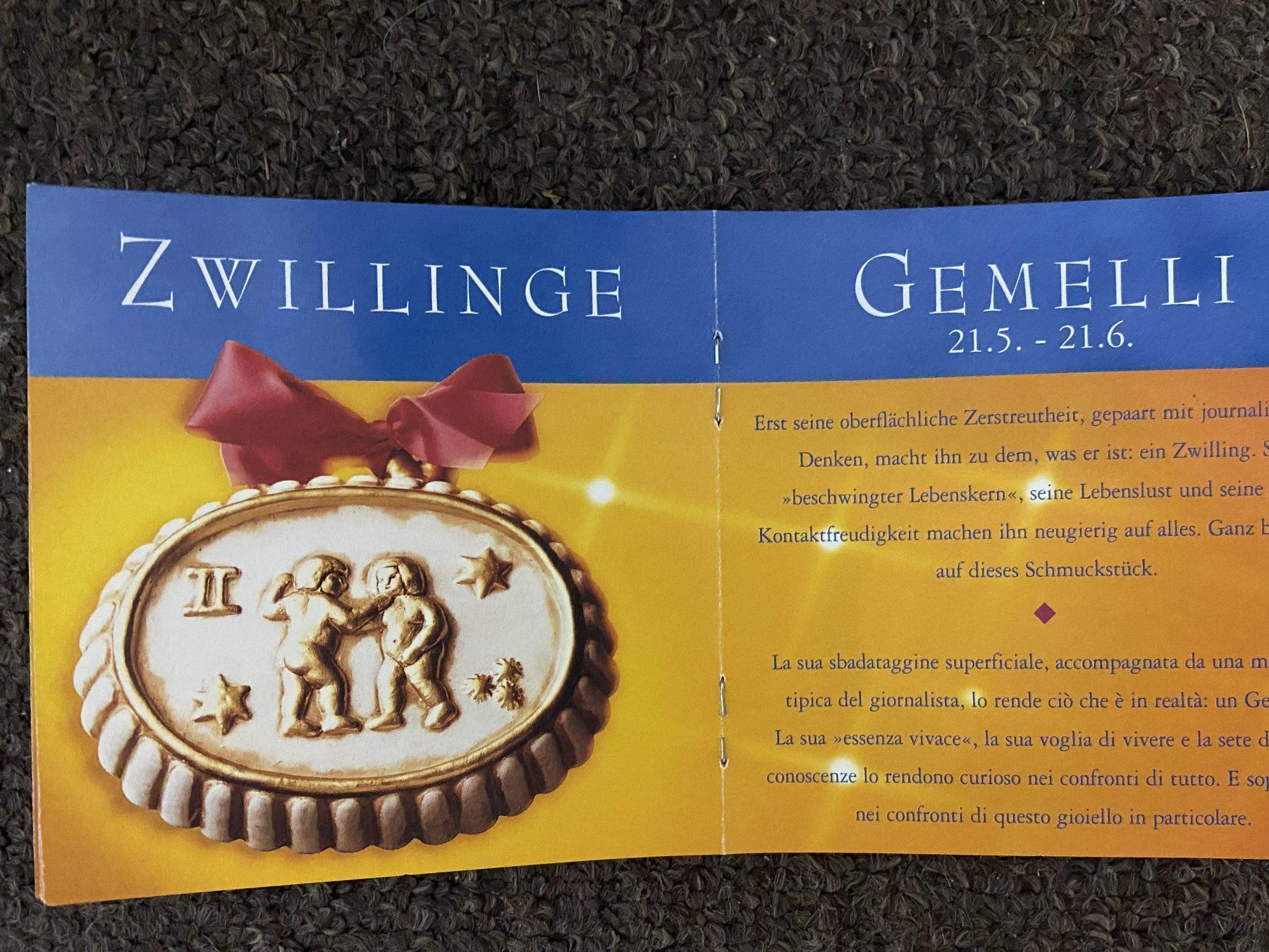 Tutte le decorazioni: Zwillinge: Original TUHN Dekoration – Nuovo e nell'imballaggio originale da Auslikon venduto da Brunino74 2