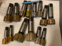 7x Hand- Gewindebohrer Satz Rohrgewinde BSP G/R 7/8 - 2“ NEU