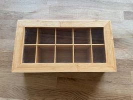 Teebeutelbox aus Bambus  (35×20×10 cm)