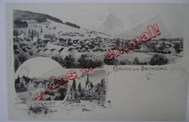 St. Gallen 2x  Oberuzwil Burgau   anno dazumal