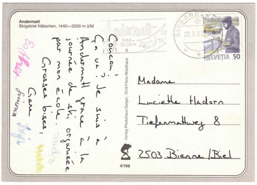 Cartoline postali: Andermatt - 4 Bild AK – Usato da Binningen venduto da Mountainrider 1