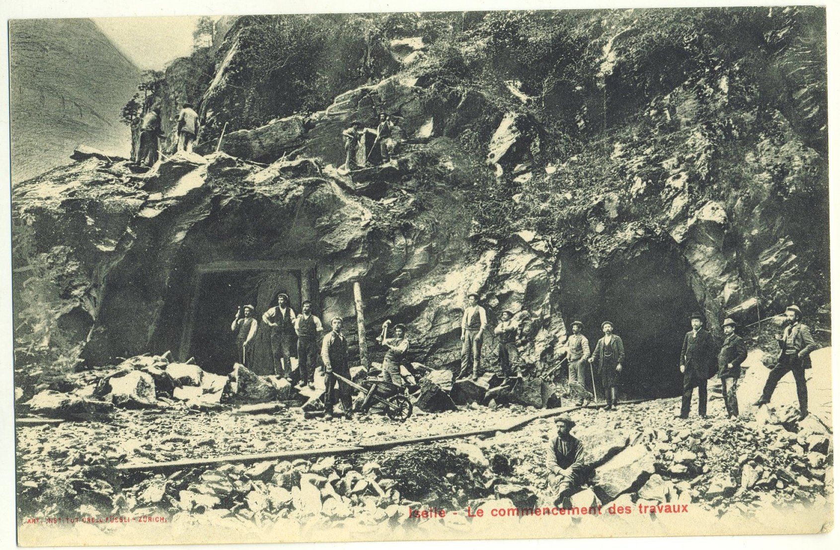 Cartoline postali: Tunnel du Simplon, Commencement des travaux. – Usato da Versoix venduto da HELVETICA_1