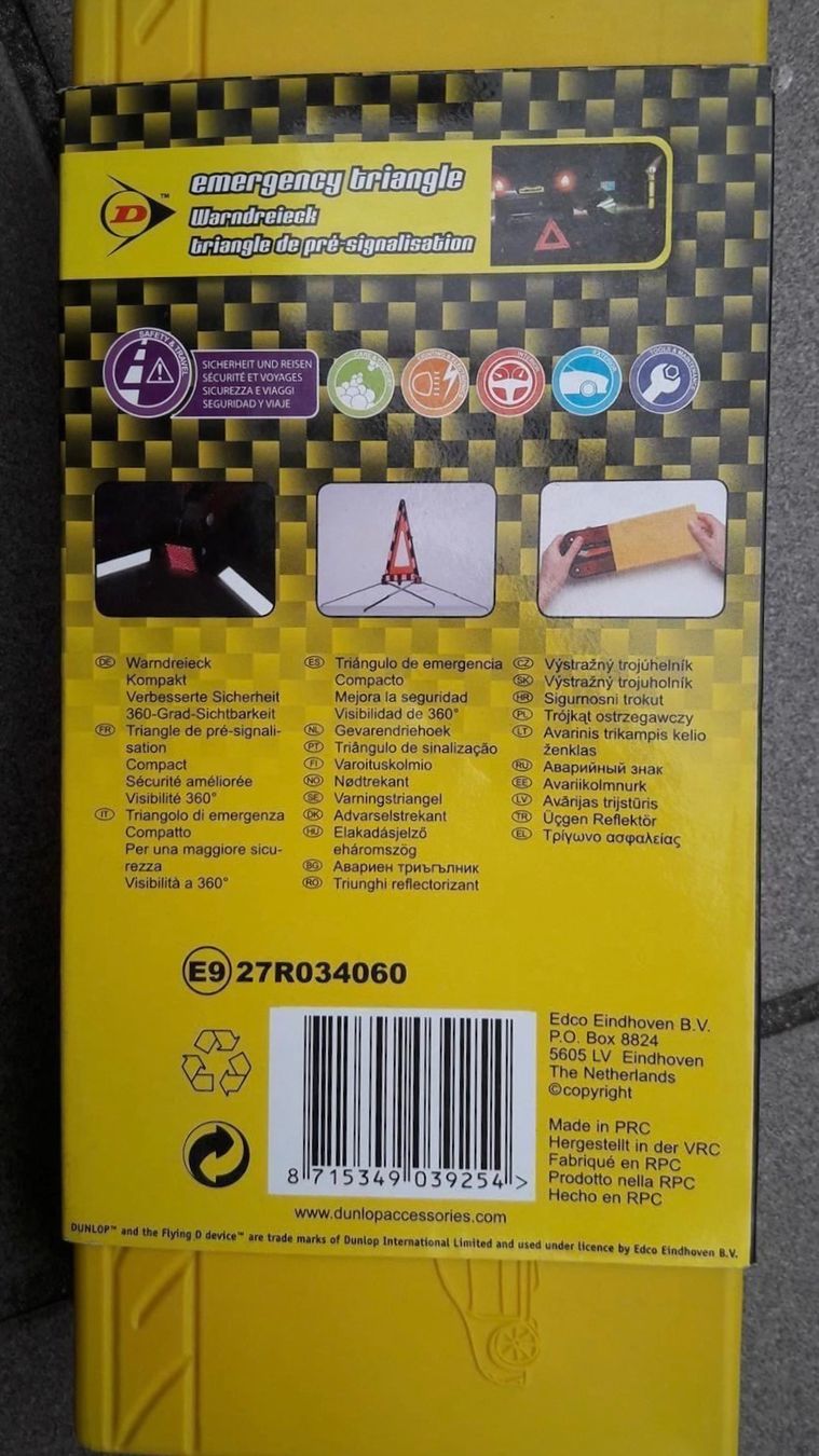 Alle Ersatzteile: Dunlop Warndreieck NEU – Neu (gemäss Beschreibung) aus Heerbrugg von ProBau-Liq 4
