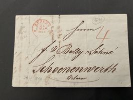 1849 Faltbrief von Luzern - Schönenwerth mit Inhalt