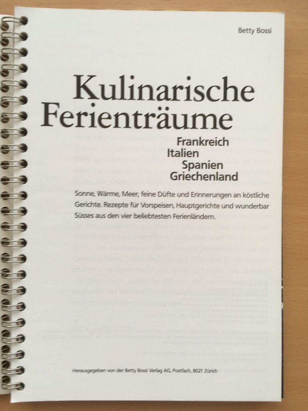Bücher: Kulinarische Ferienträume; Betty Bossi – Neu (gemäss Beschreibung) aus Grenchen von Kogi7 1